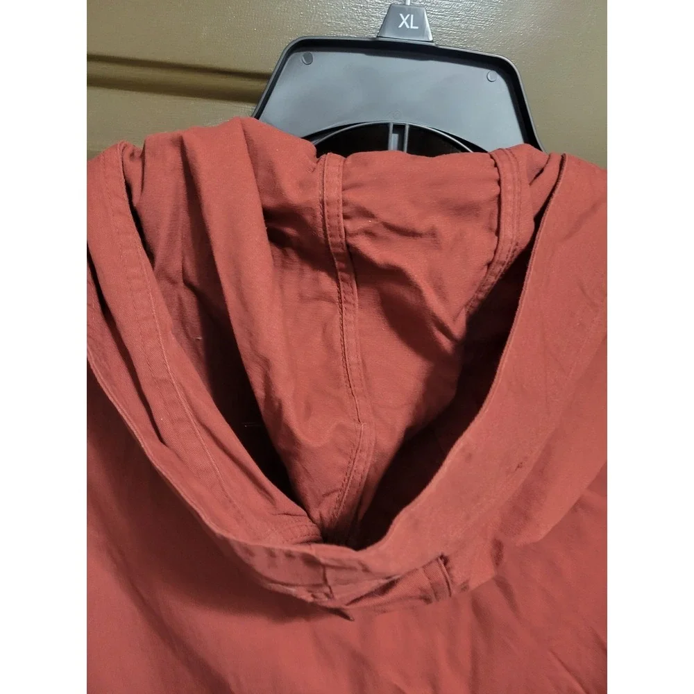 Zenana Outfitters Hooded Cinch Waist Utility Cargo Vest Size Large Cotton Layer - Picture 10 of 12